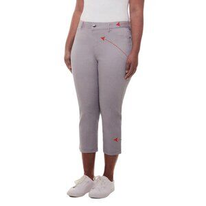 NWT Up! Grey Slim Skinny Pullover Pants size 12